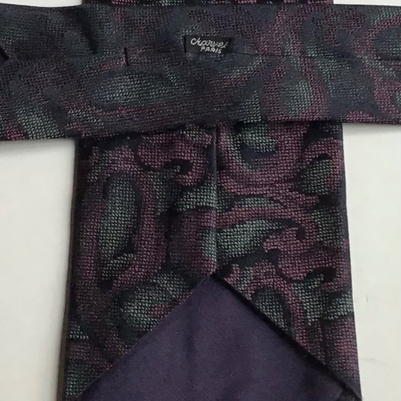 Charvet Place Vendome dark colours print  Soie/ silk tie made in France 🇫🇷 - Picture 7 of 7